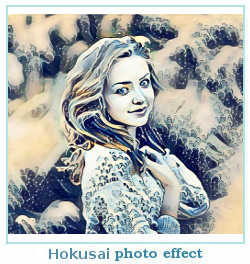 Prisma फोटो प्रभाव hokusai